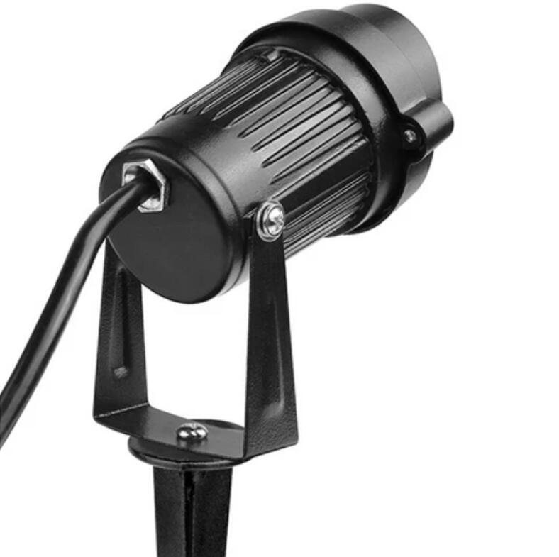 (image for) 8 PACK of 5W Warm White Outdoor IP65 Ground Inserted LED Garden Light Bullet Head Black Finish